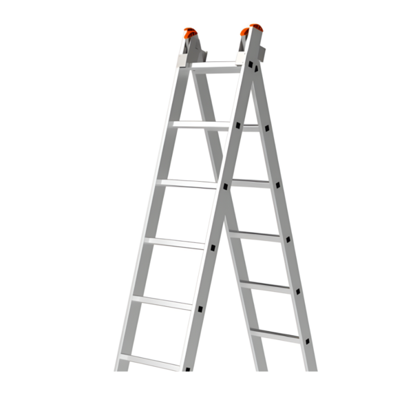 Лестница двухсекционная алюминиевая Техпром 2x9 ступенек - фото 3 Лестница двухсекционная алюминиевая Техпром 2x9 ступенек - фото 3