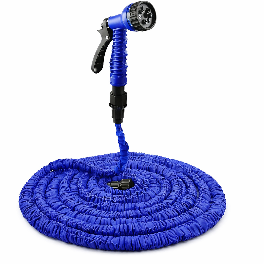 Шланг для полива Magic Hose растяжной с насадкой 7 режимов 75 м Синий (33692541)