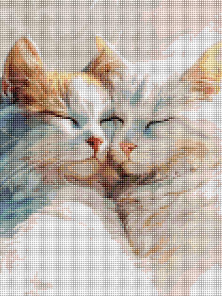 Алмазная мозаика Brushme Две кошечки 30x40 см (DRBS1249)