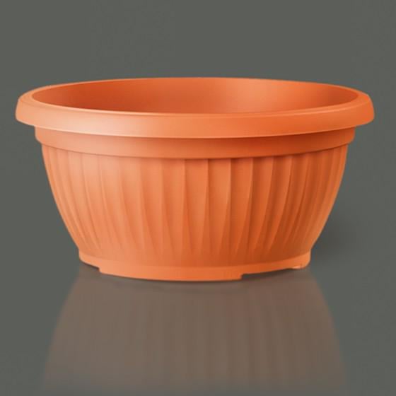 Миска для цветов пластиковая Prosperplast Терра 4, 35х35х15 см Терракотовый (15124)