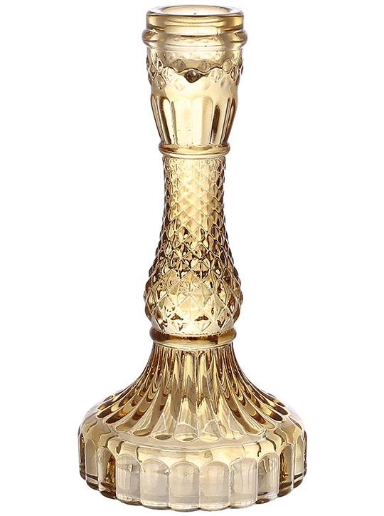 Набор 12 стеклянных подсвечников Crystal Glass 17 см
