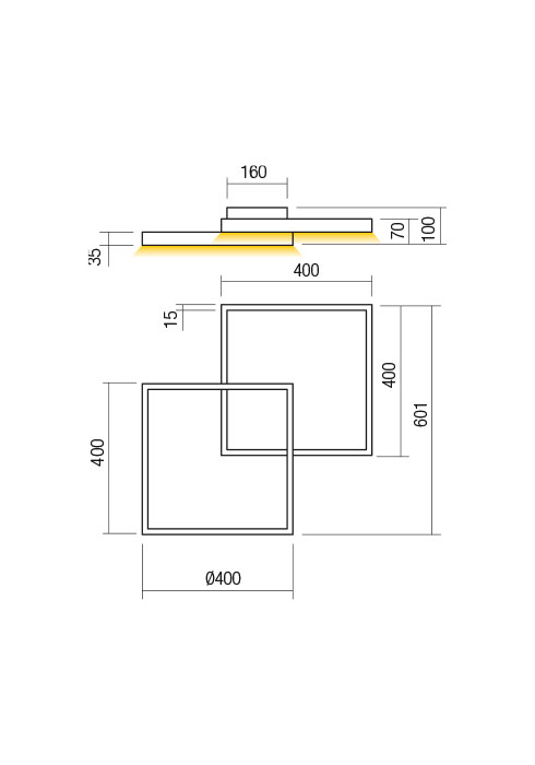 Светильник потолочный Redo Febe Ap/Pl LED Sq 56 W 4000K D2 400 Sbk 4.1.2 (01-2862) - фото 2 Светильник потолочный Redo Febe Ap/Pl LED Sq 56 W 4000K D2 400 Sbk 4.1.2 (01-2862) - фото 2