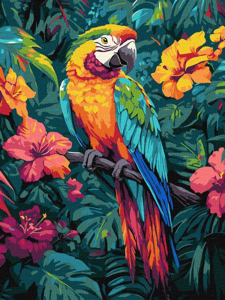 Картина по номерам Ideyka Тропическая птица 30x40 см (Id-KHO6675)