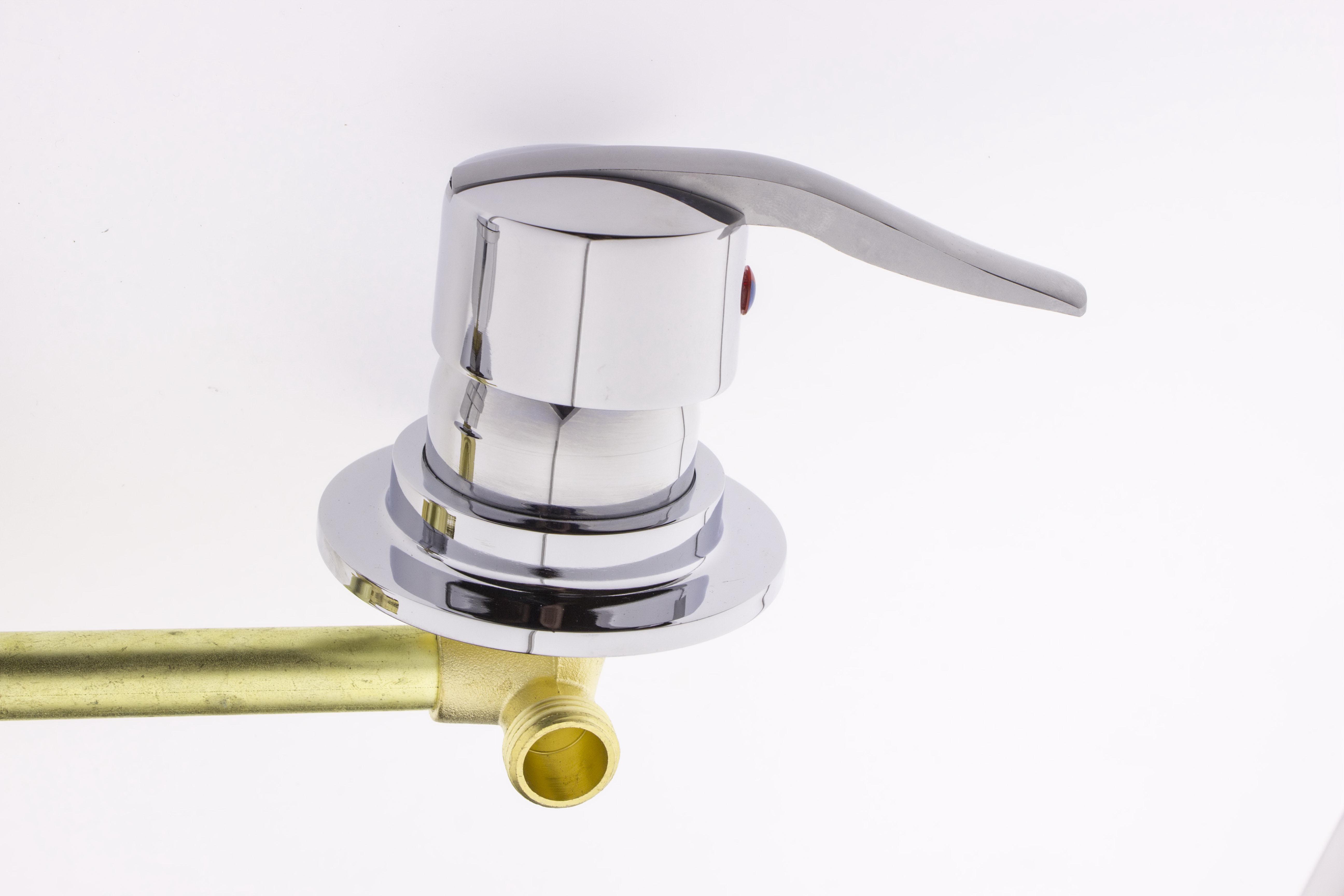 Змішувач для душової кабіни С-4\14 на чотири положення з штуцерами і 14 см по центрам (12603926) - фото 3