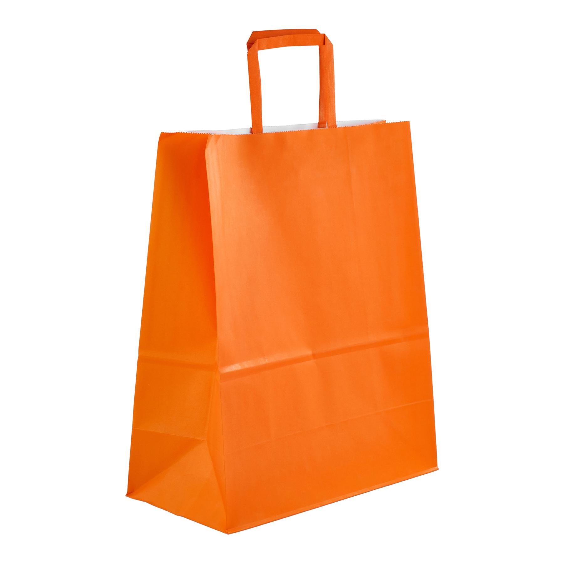 Пакет паперовий PAPERPRO з плоскими ручками 370х305х150 мм 90 г/м2 5 шт. Помаранчевий (137030511504)