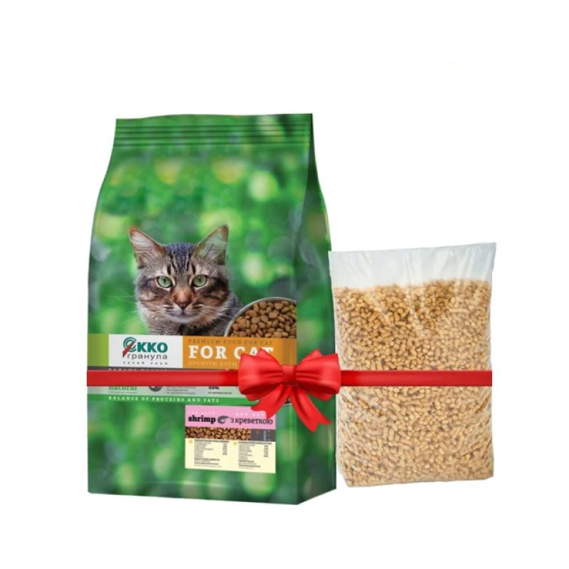 Корм преміум Екко-гранула для котів з креветкою 10 кг з наповнювачем 3 кг (20990346) - фото 2