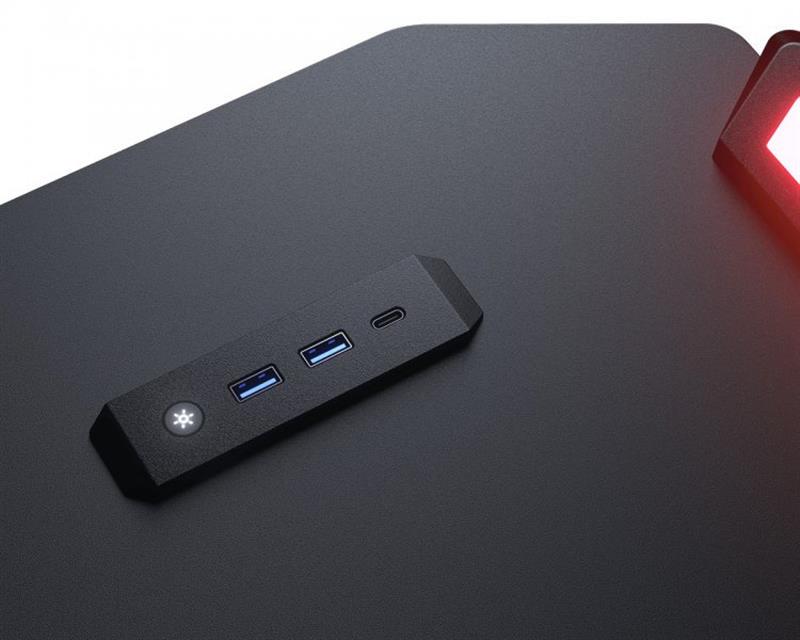 Стол геймерский Cougar Deimus 120 LED подсветка USB-Hub Black (26449153) - фото 9