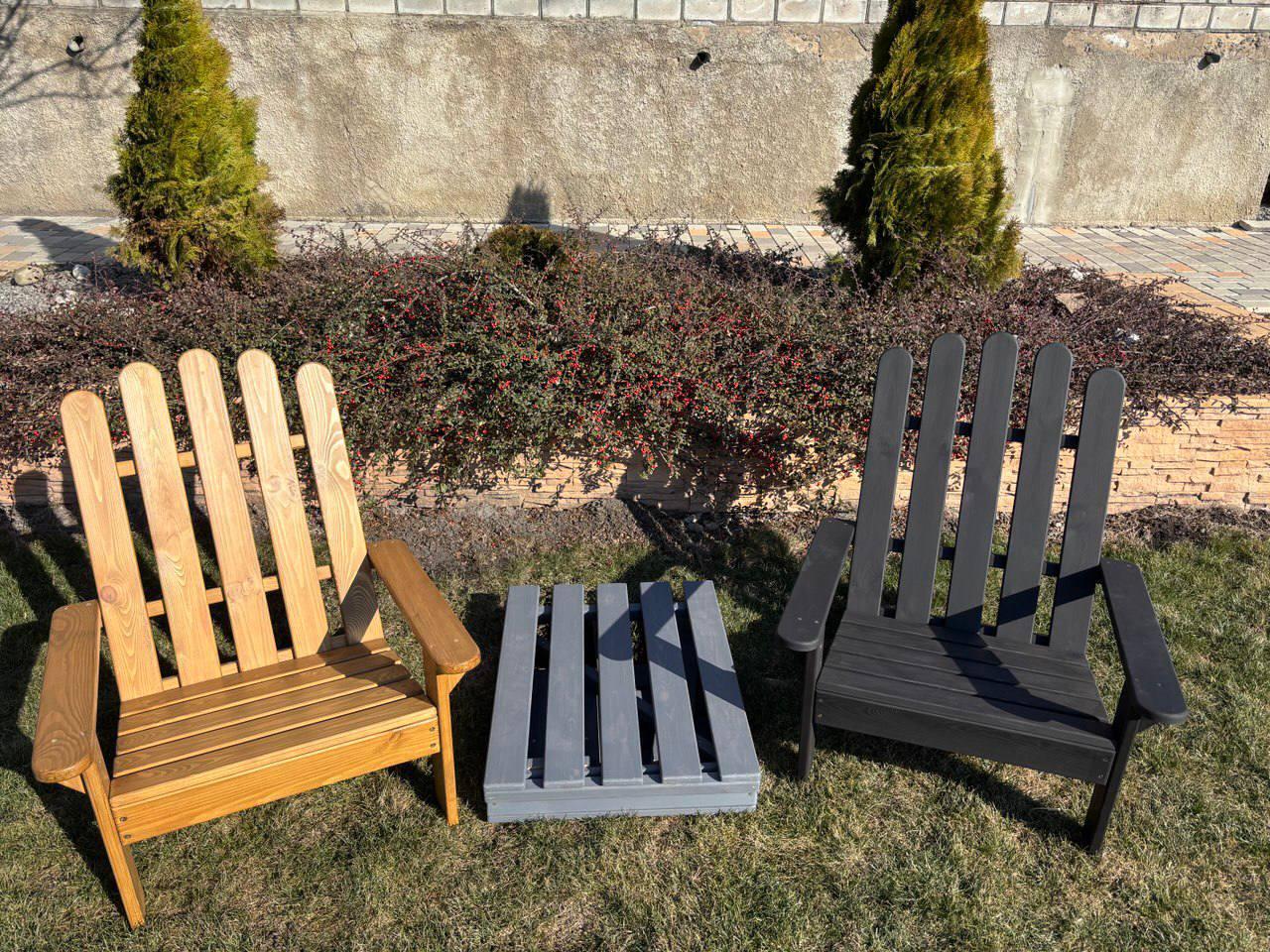 Кресло дачное деревянное складное из сосны Черный (2617580250) - фото 5