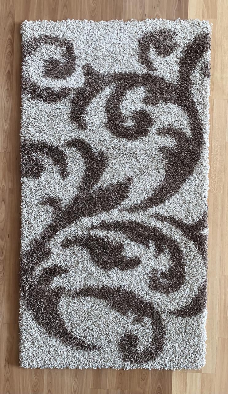 Ковер прямоугольный высоковорсовый мягкий гипоаллергенный 150х300 см Beige (9161A)