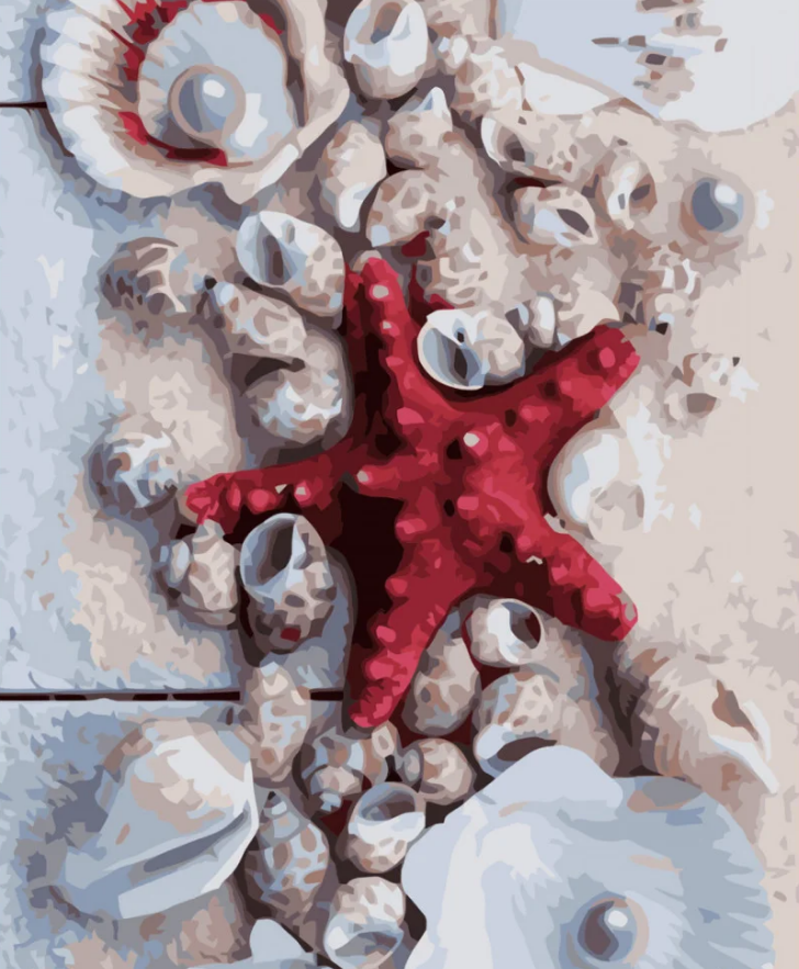 Картина по номерам Strateg Красная звезда 40x50 см (VA-3734)