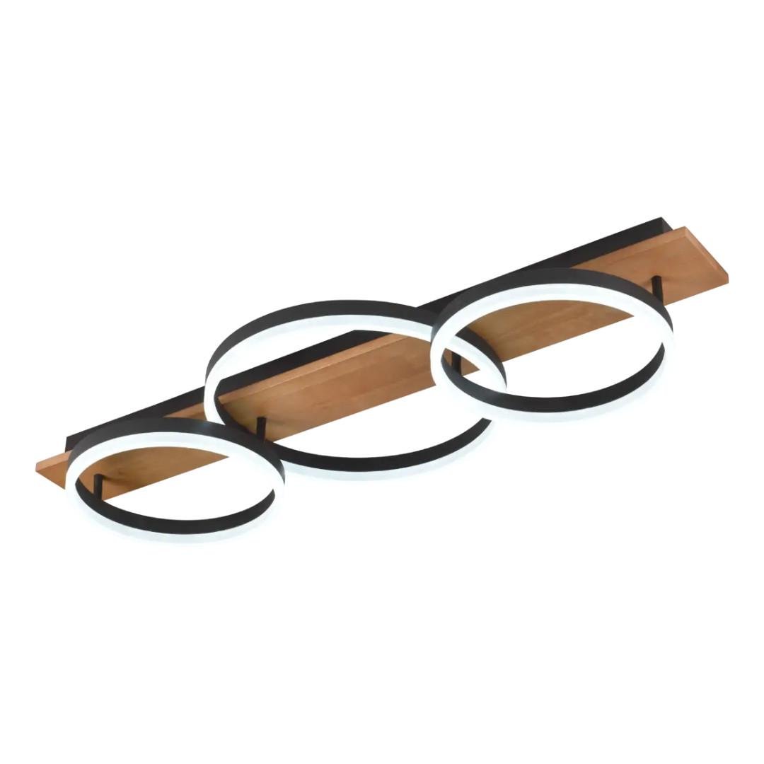 Люстра светодиодная Valeso в современном стиле 3000-6500K с пультом 68W Черный (MTD131)