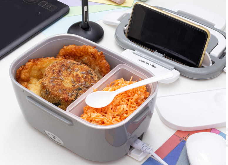 Ланч-бокс електричний Kamille Vizo із двома ємностями 1,5/0,45 л Сірий/Білий (2171) - фото 13 Ланч-бокс електричний Kamille Vizo із двома ємностями 1,5/0,45 л Сірий/Білий (2171) - фото 13