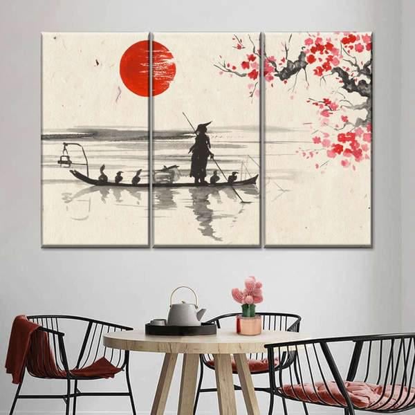 Модульная картина KIL Art На фоне угасающего солнца из трех частей 78x48 см (M3_M_91)