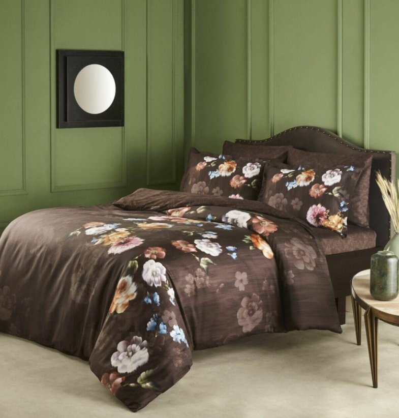 Постельное белье Tac Aosta Kahve Сатин digital Евро