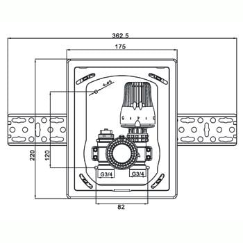 Модуль контролю температури водяної підлоги 3/4" Kvs1, 35 ЗР Tervix Pro Line Control Box R2 - фото 3