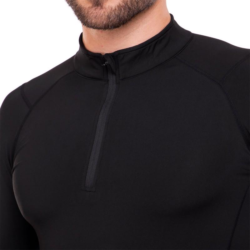 Футболка компрессионная мужская LIDONG UA-505 с длинным рукавом S 150-160 см Черный - фото 3