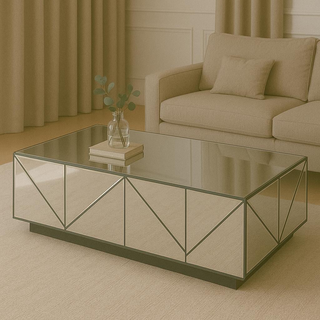 Стол зеркальный Магнус 1000х600х450 мм Антрацитовый