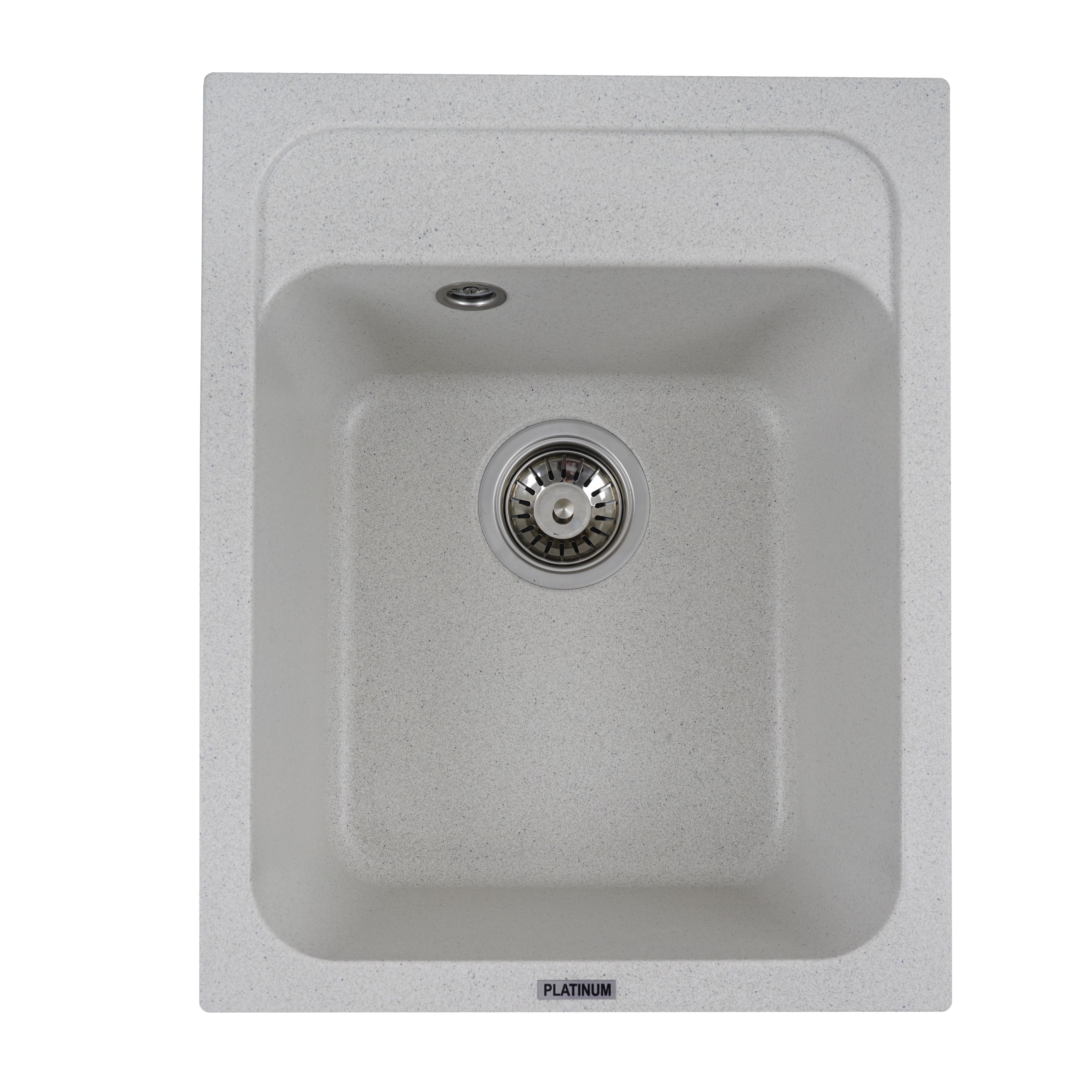 Гранітна мийка для кухні Platinum 4050 KORRADO матова Білий в крапку