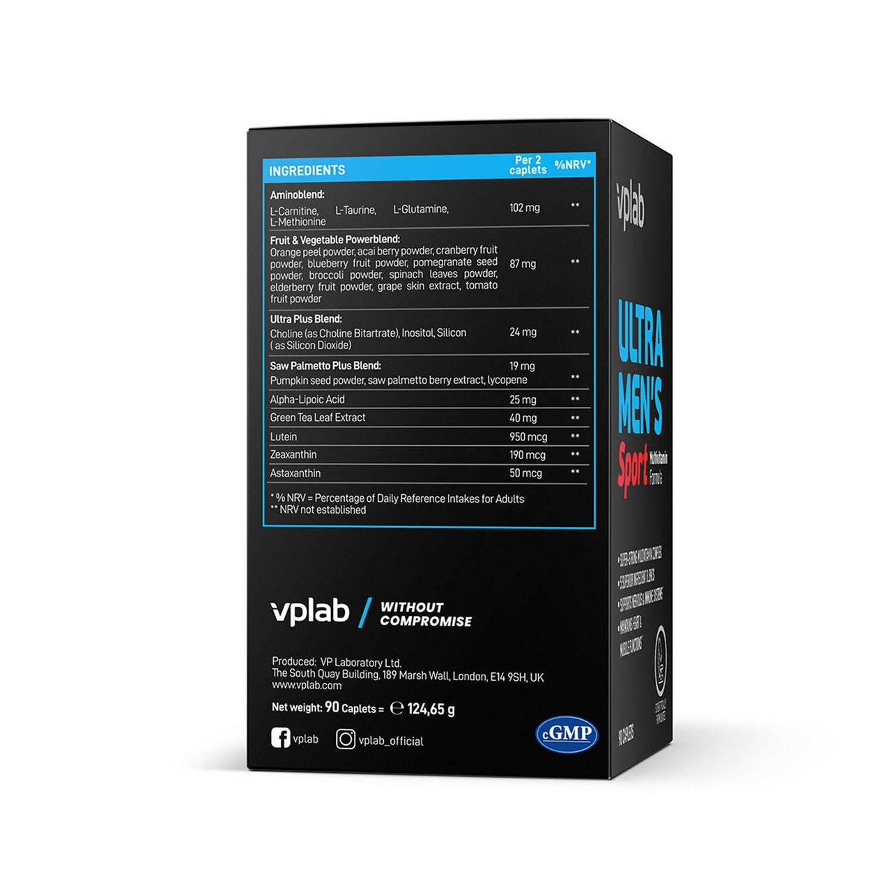 Мультивитамины для мужчин VPLab Ultra Men's Sport Multivitamin 90 капс. - фото 3 Мультивитамины для мужчин VPLab Ultra Men's Sport Multivitamin 90 капс. - фото 3