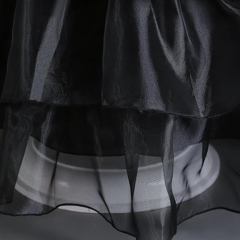 Сукня дитяча у стилі Венздей пишна нарядна для дівчинки 5 років 120 см Чорний (11123350700) - фото 3 Сукня дитяча у стилі Венздей пишна нарядна для дівчинки 5 років 120 см Чорний (11123350700) - фото 3