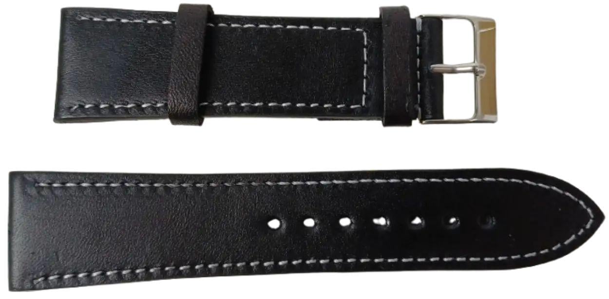 Ремінець для годинника Mykhail Ikhtyar шкіряний 22 мм Чорний (S22-659S black) Ремінець для годинника Mykhail Ikhtyar шкіряний 22 мм Чорний (S22-659S black)