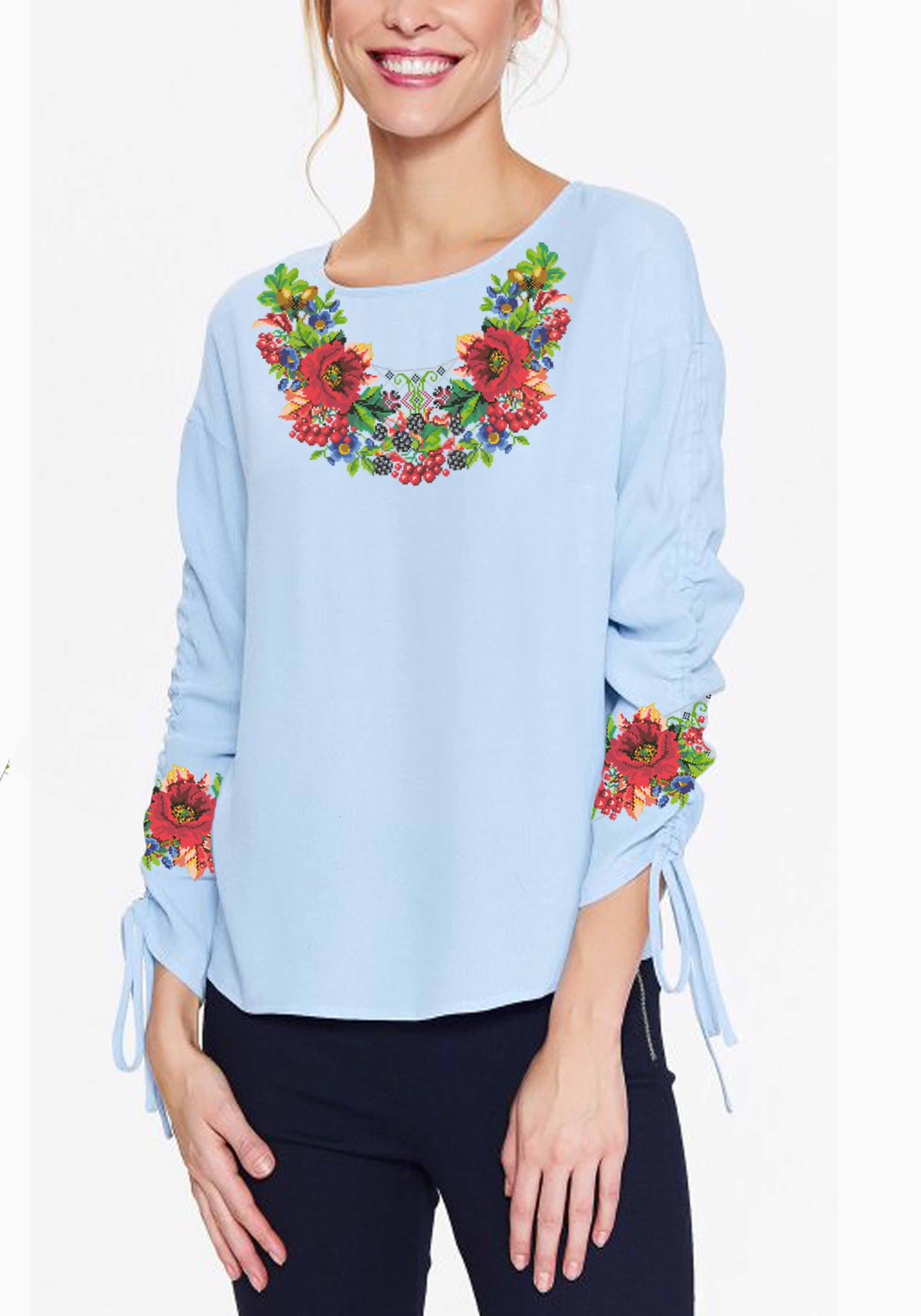 Заготовка для вишивки нитками або бісером сорочка СЖ-85 габардин