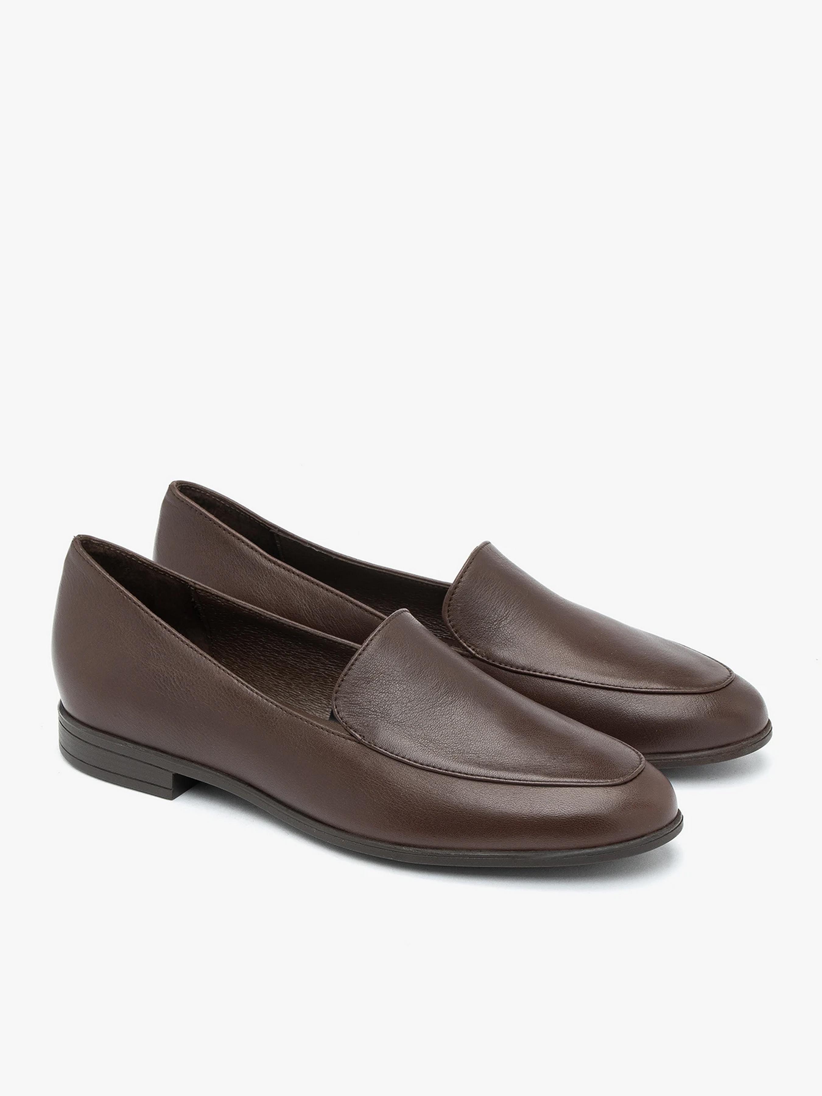 Туфлі лофери шкіряні жіночі RYLKO р. 37 Темно-коричневий (Y2S11___ _9PV)