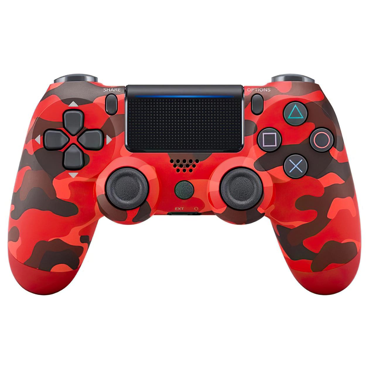 Джойстик бездротовий Dualshock 4 для PlayStation/PC Camouflage-RED (JMX 9086)