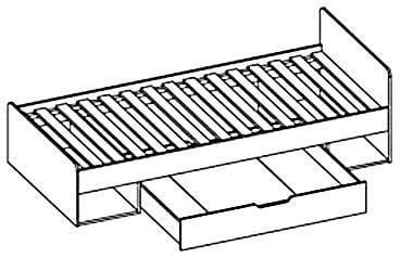 Кровать Мебель-Сервіс Tips 900 с ламелями Дуб самоа/Белый (27133406) - фото 2 Кровать Мебель-Сервіс Tips 900 с ламелями Дуб самоа/Белый (27133406) - фото 2