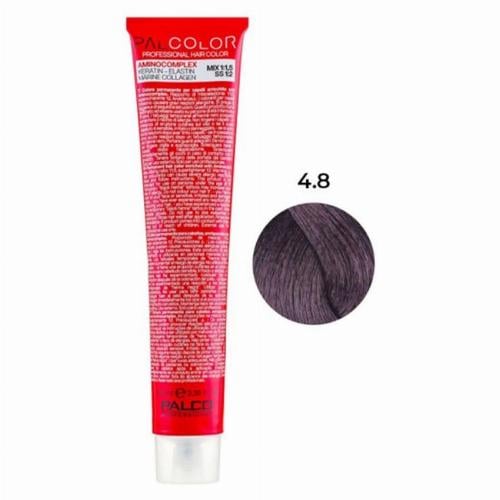Крем-краска для волос профессиональная PALCO с комплексом аминокислот 100 мл 4.8 средне-коричневый кофейный (2516533607)