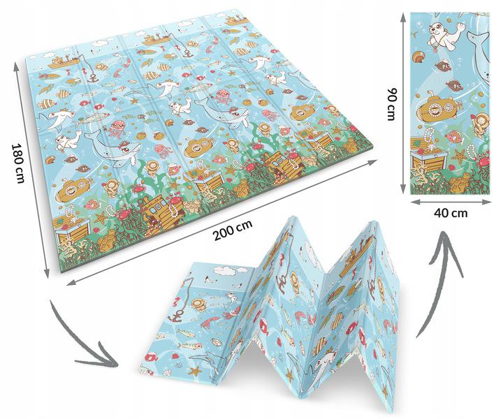 Килимок розвиваючий дитячий двосторонній Nukido NK-340 гіпоалергенний складаний 200х180х1 см (18822567) - фото 5 Килимок розвиваючий дитячий двосторонній Nukido NK-340 гіпоалергенний складаний 200х180х1 см (18822567) - фото 5