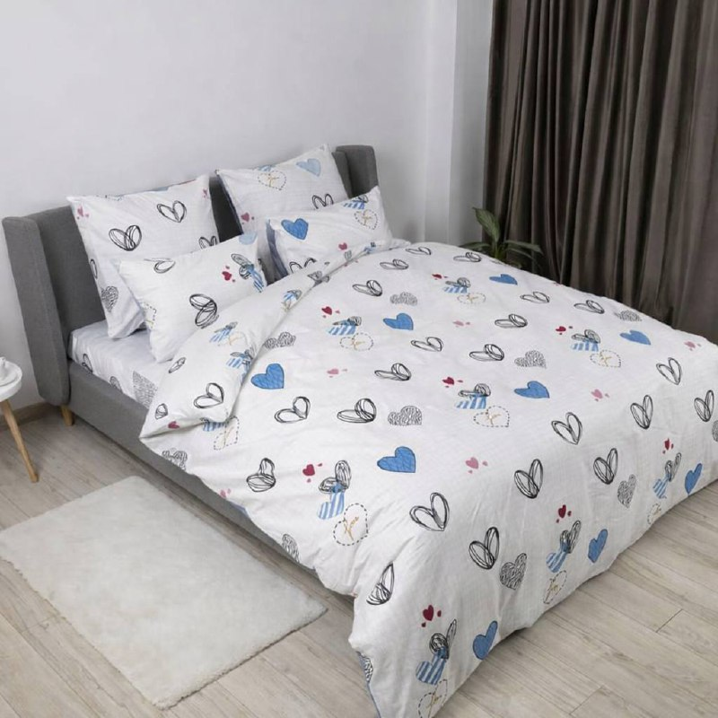 Комплект постельного белья От всего сердца двуспальный 200х220 см бязь (GLux-2812/2.0) Комплект постельного белья От всего сердца двуспальный 200х220 см бязь (GLux-2812/2.0)