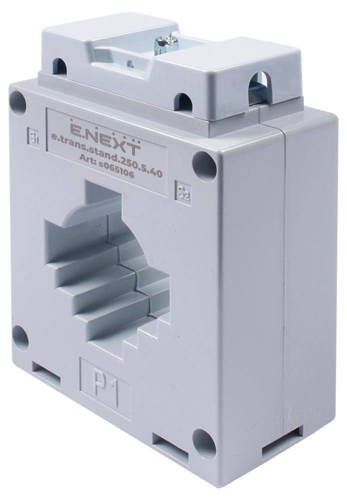 Трансформатор струму вимірювальний E.NEXT e.trans.stand.250.5.40 250/5A CL0.5 (s065106)