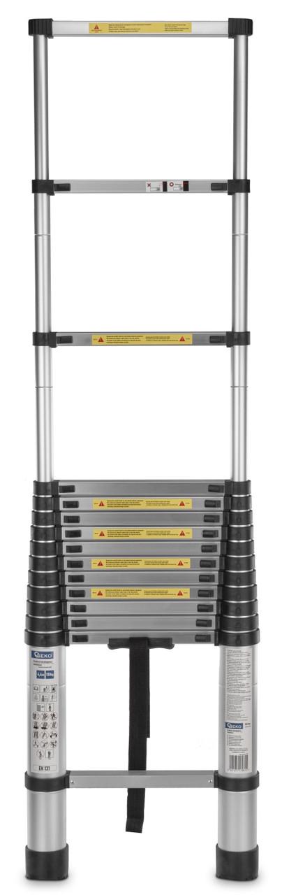 Лестница алюминиевая телескопическая Geko G02446 4,4 м 150 кг - фото 4 Лестница алюминиевая телескопическая Geko G02446 4,4 м 150 кг - фото 4