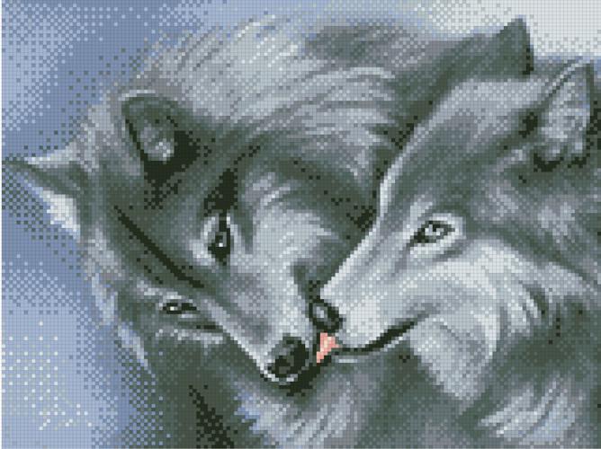 Алмазная мозаика Поцелуй 30х40 см (АМШ-252)