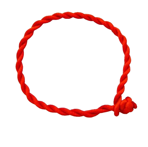 Браслет-нить на руку оберег регулируется 4 мм Красный (BR-007)