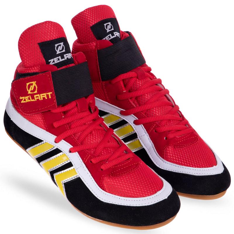 Борцовки Zelart OB-4858 р. 44/28,5 см Черный/Красный (6936116104725)