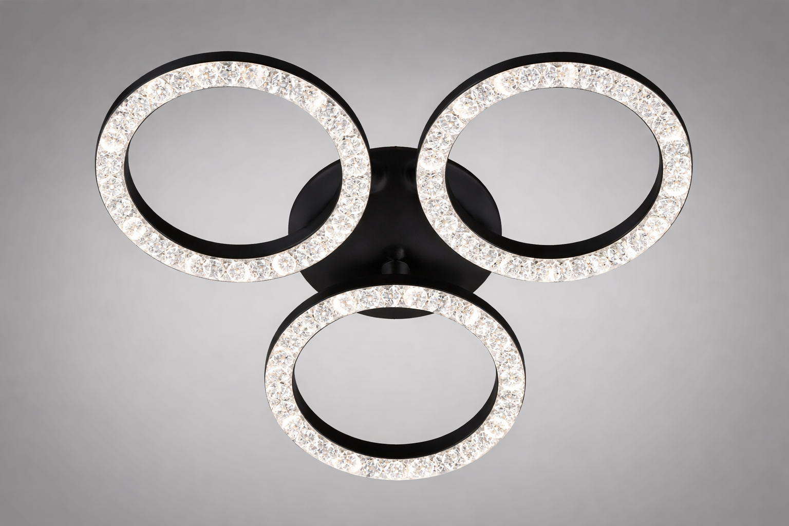 Люстра потолочная LED кольца 65W Черный (MX4770/3BK)