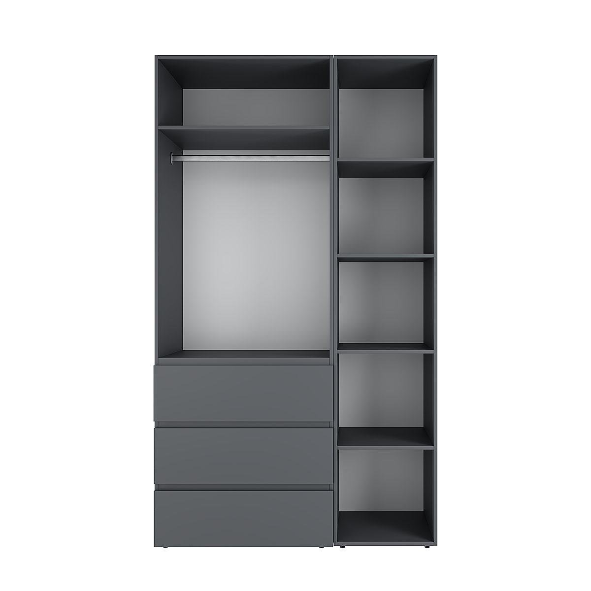 Шкаф распашной комбинированный ART IN HEAD №2 Light 1200x500x2200 мм Графит серый (GALTK027000000) - фото 2 Шкаф распашной комбинированный ART IN HEAD №2 Light 1200x500x2200 мм Графит серый (GALTK027000000) - фото 2