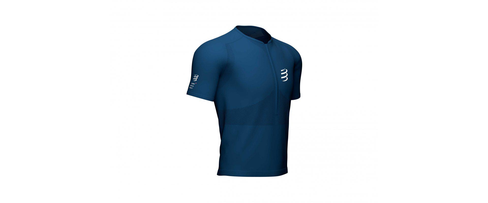 Футболка беговая Trail Half-Zip Fitted SS Top М Синий (ef232ded)