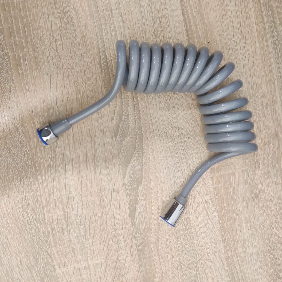 Шланг для гигиенического душа Disfact PU-CU Reinforced с армированием спиральный 2 м Серый/Хром (2501) - фото 7