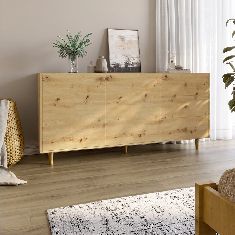 Комод Lion Хьюге-5 158,5x39x77 см Дуб Артизан (LION-041106)