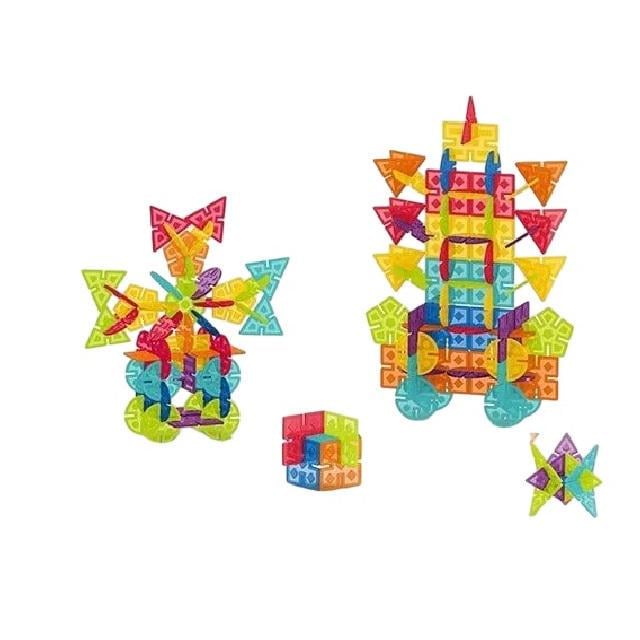 Конструктор Builder 224 деталі/маркер пиши-стирай/картки із завданнями Multicolor (163328)