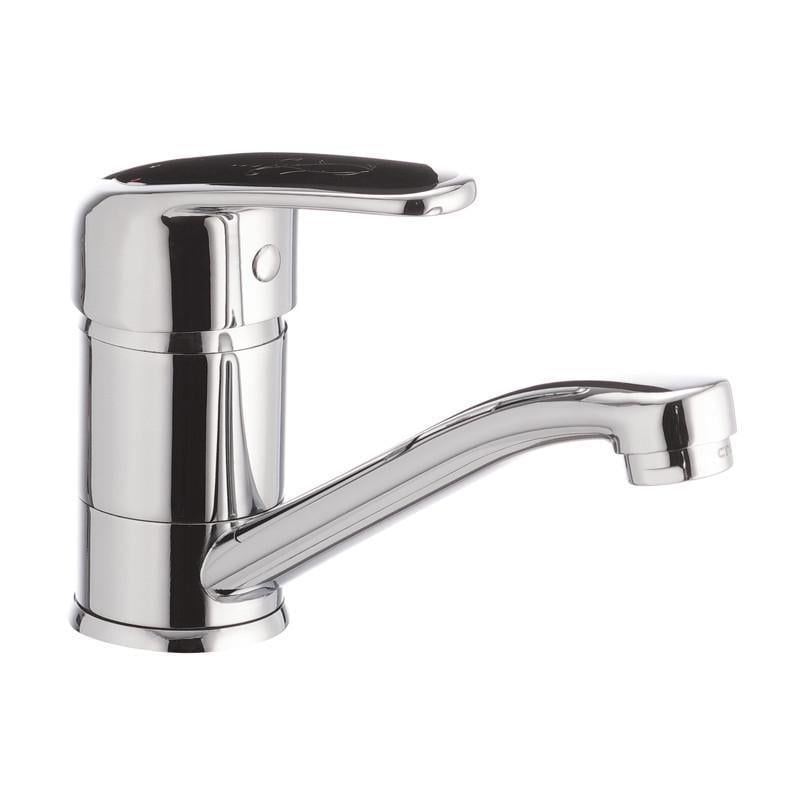 Смеситель для умывальника Cron MAGIC 555 с черной ручкой (CR0131)