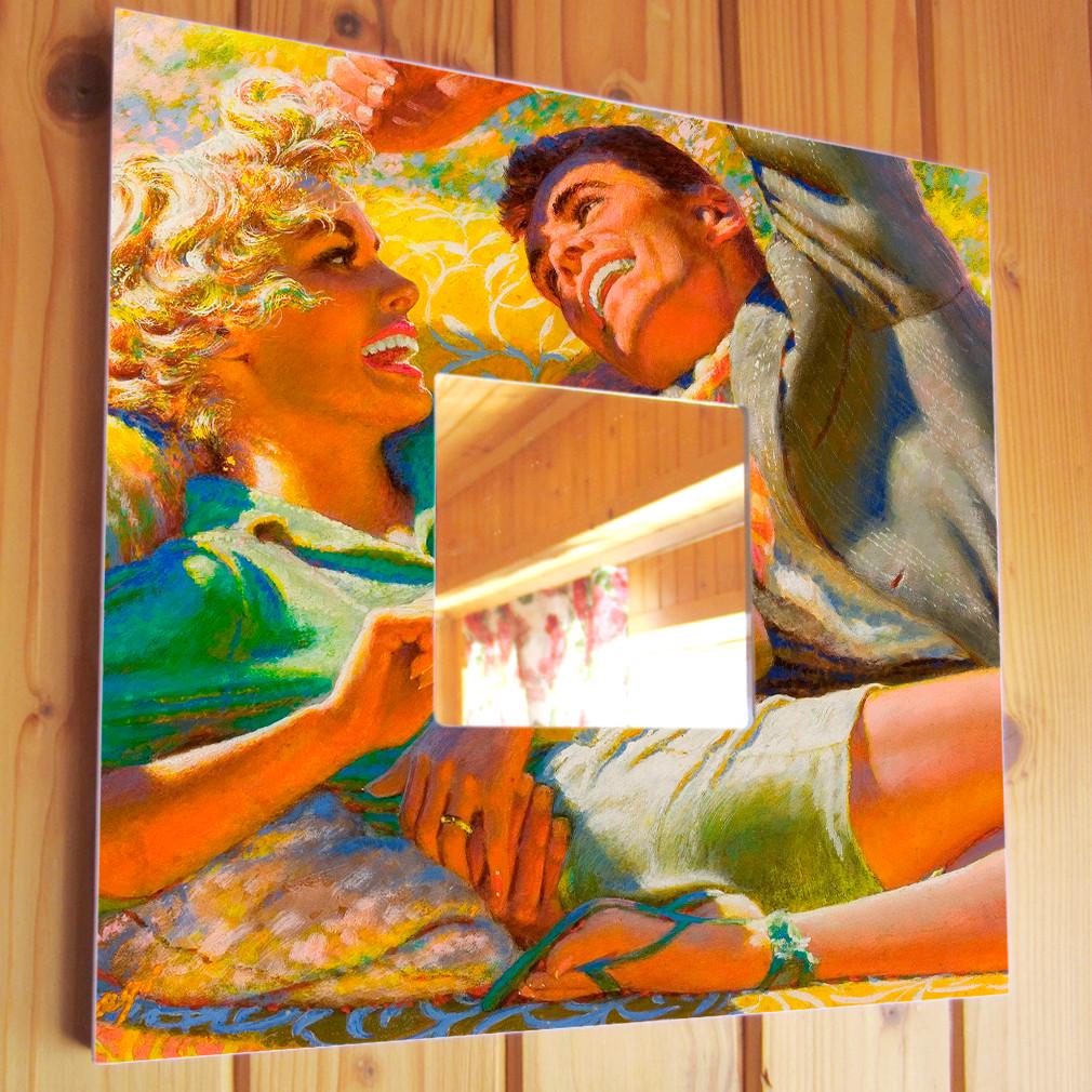 Зеркало декоративное ретро Любовь 260х260 мм (M00024)