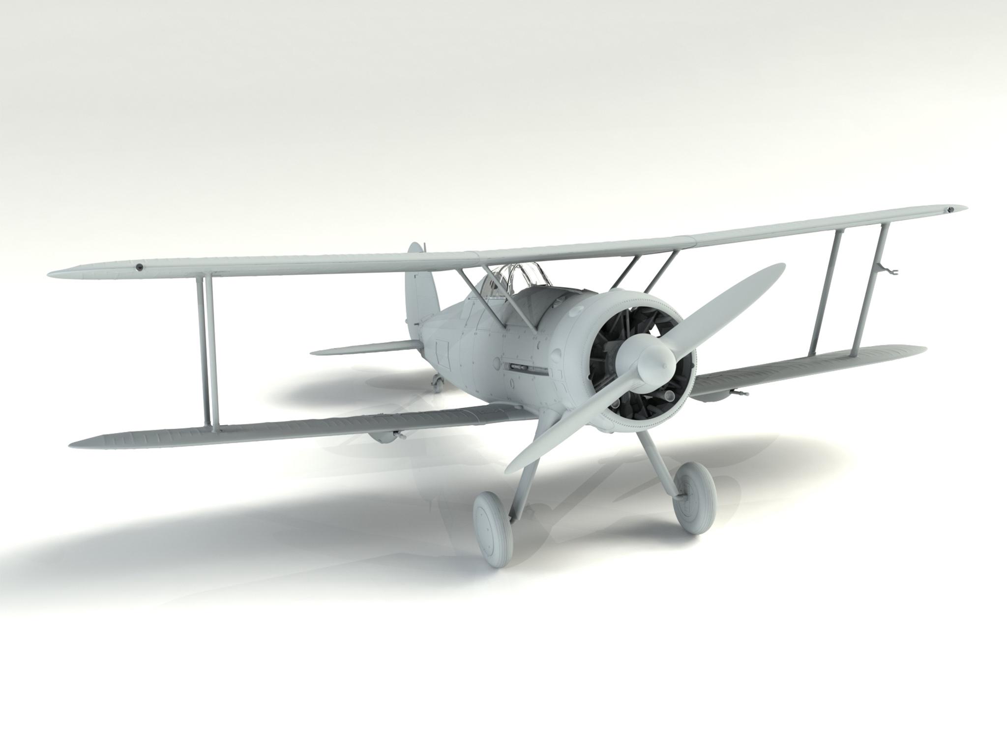 Збірна модель ICM Gloster Gladiator Mk.I з британськими пілотами в тропічній уніформі (32043) - фото 12