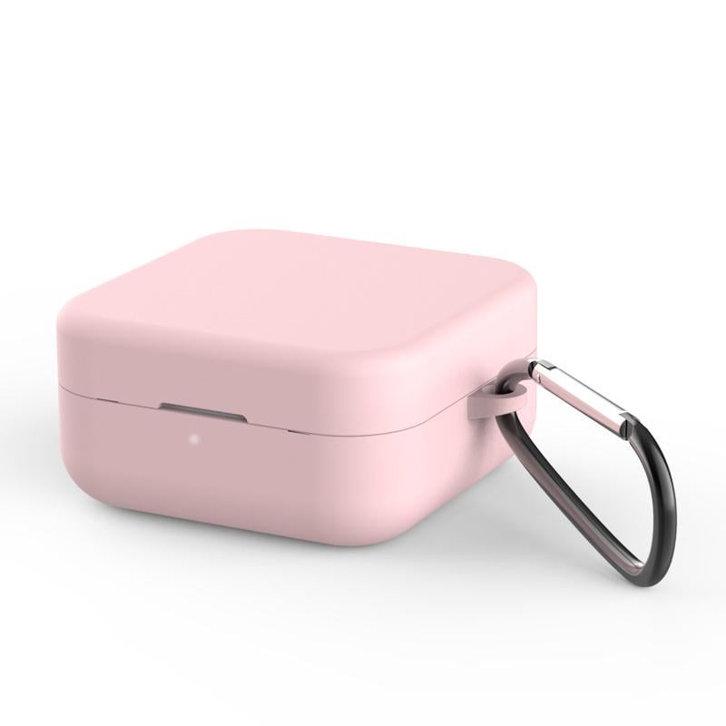 Чехол для наушников-гарнитуры Xiaomi Air 2 SE Mi True Wireless Bluetooth Earphones Headset силиконовый с фиксатором Светло-розовый (238402)