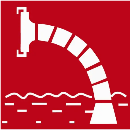 Знак пожарный Пожарный источник воды Красный (д-8091)