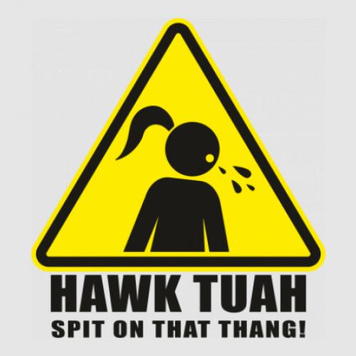 Стикер Hawk Tuah 50,6x55 см Желтый с черным/Черный (21559409)