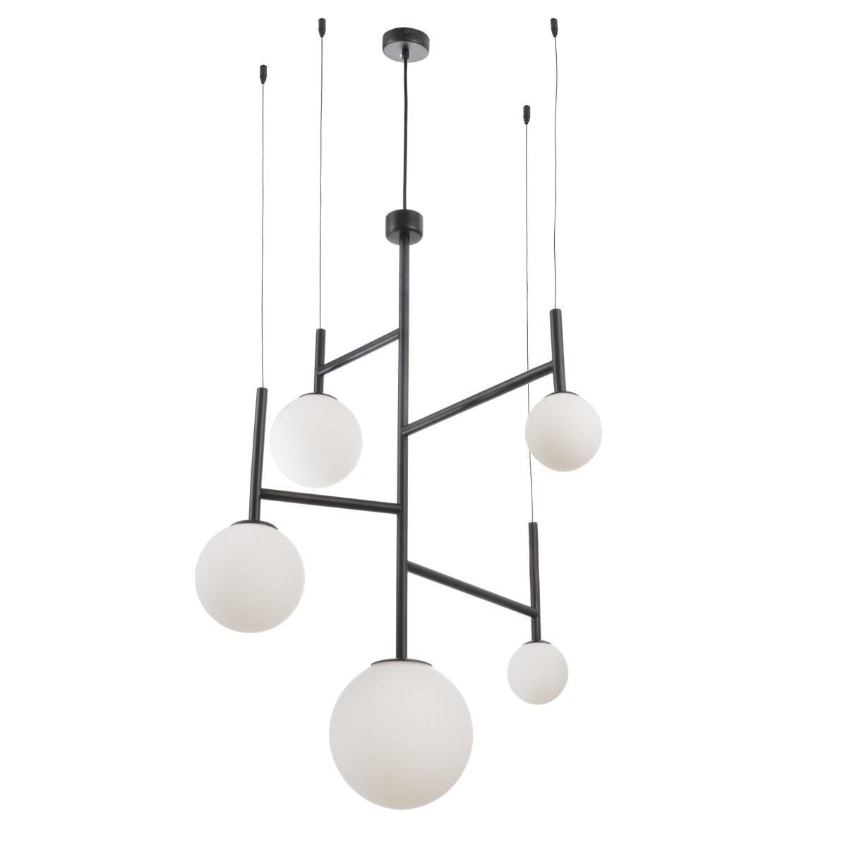 Люстра потолочная лофт молекула Brille BL-945S/3 E14/2 G4 BK